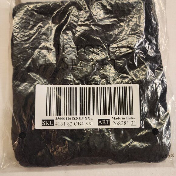 VS PINK BLACK POINTELLE Cotton Bikini Panty - XXL - Picture 4 of 5